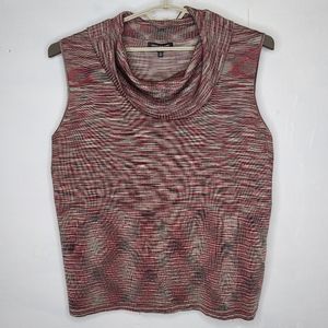 Jones New York Tank Top 3X Stretch Cowl Drape Neck‎ Heathered Space Dye Marled